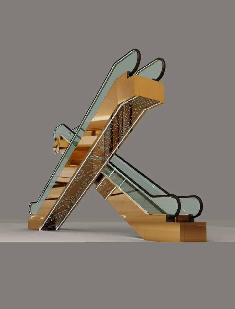 自动扶梯钛金装潢效果图